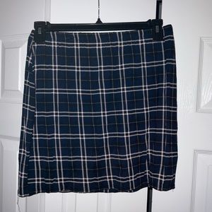 Plaid blue mini skirt